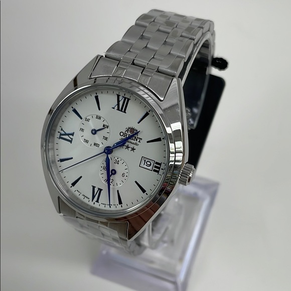 New Orient Silver Multi Dial Chrono Mens Watch - Picture 2 of 5